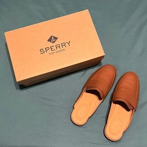 Sperry Tan Waypoint Slip On Memory Foam Mule Size 8 (with box)